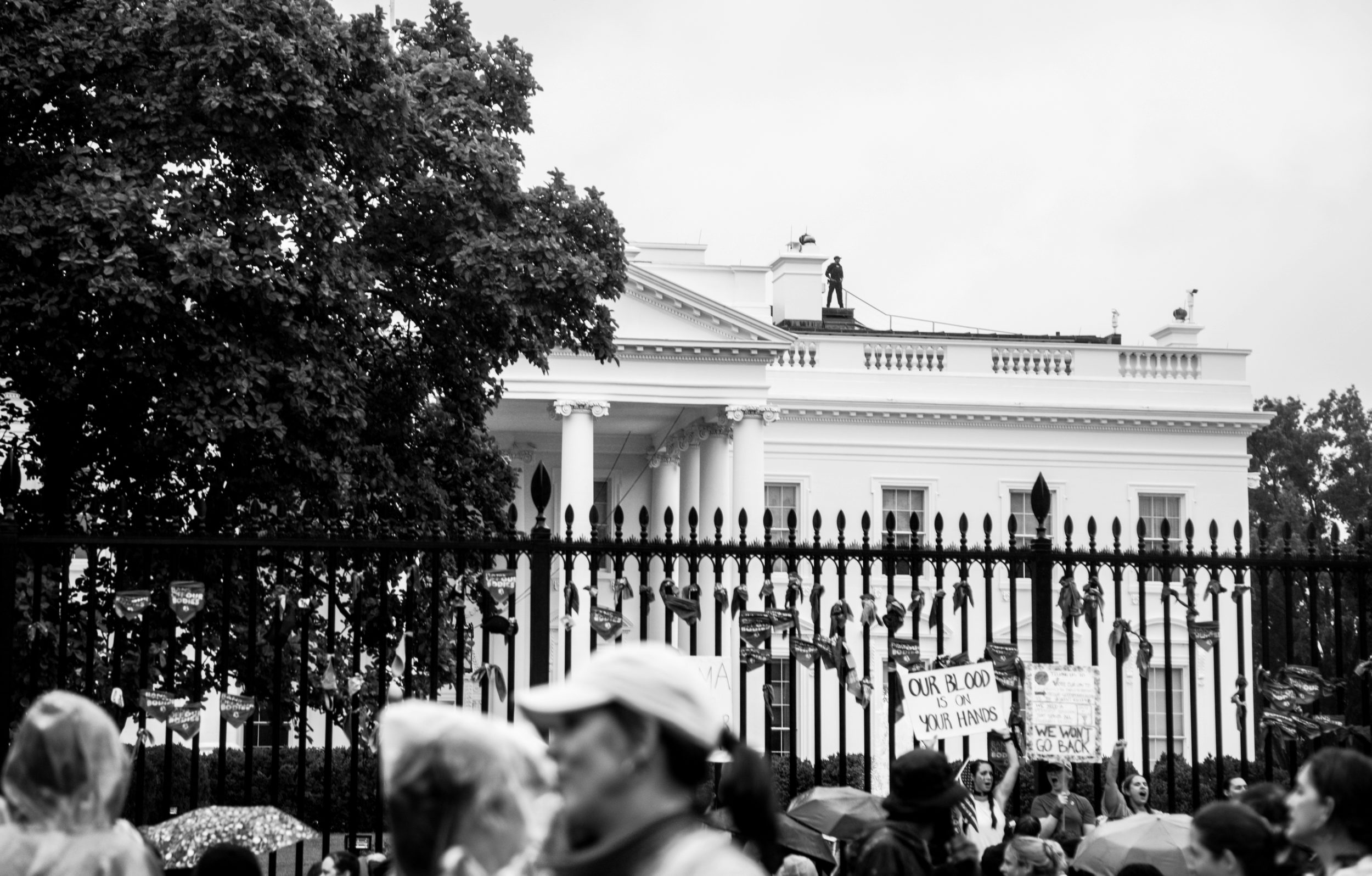 The police and secret service gave protestors the space and time to be heard and I was shockingly impressed at their decision to allow the protest to continue. But the site of periodic agents on the rooftop of the White House scanning the scene was unnerving to say the least. 