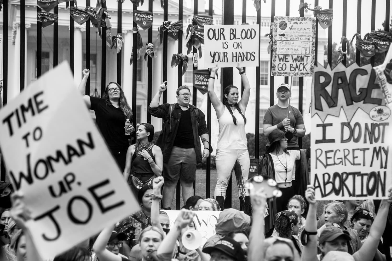 GenZ taking up space and being heard in front of the White House, on July 9th, 2022. 