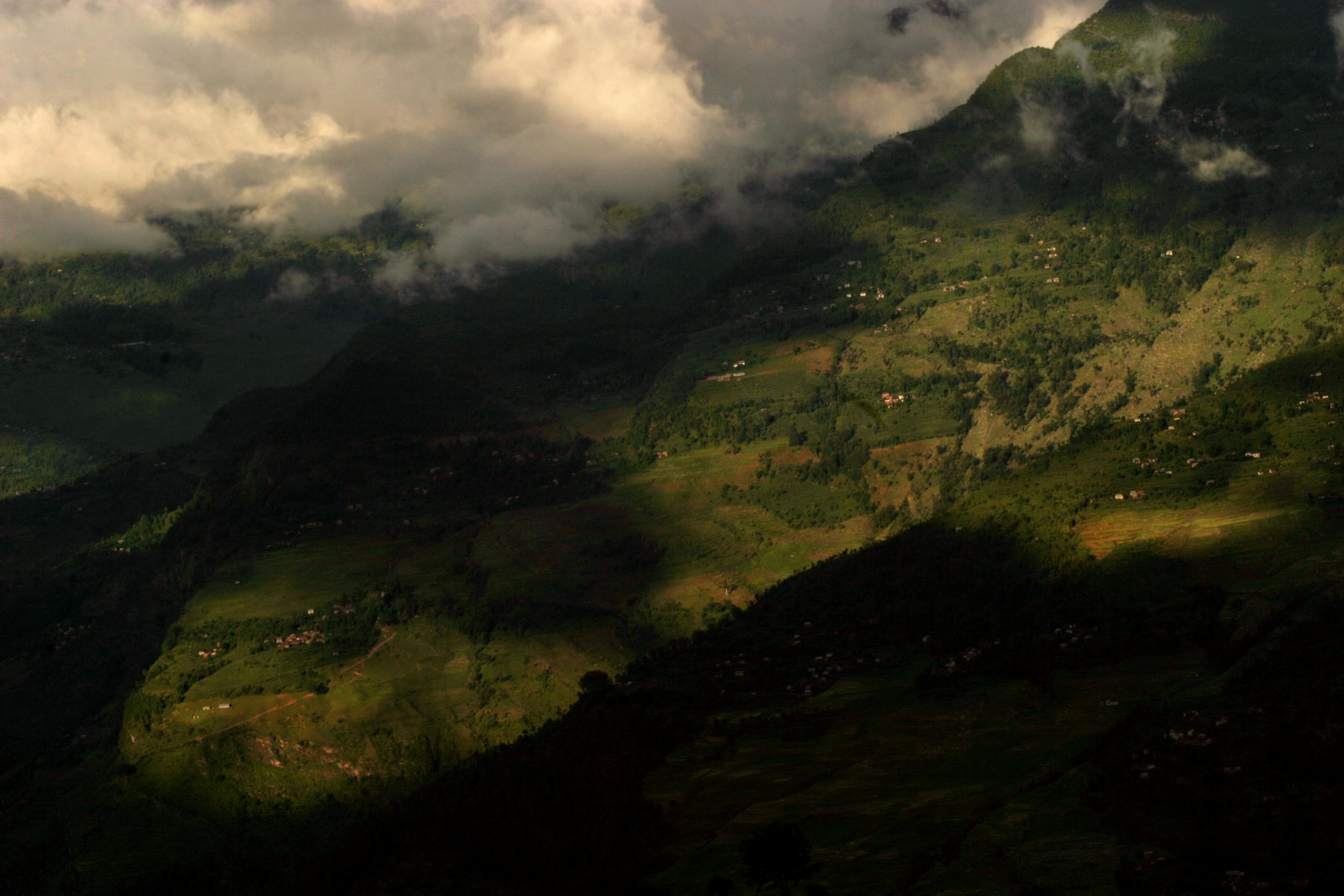 Monsoon in the Nepali Himalayas in 2006.