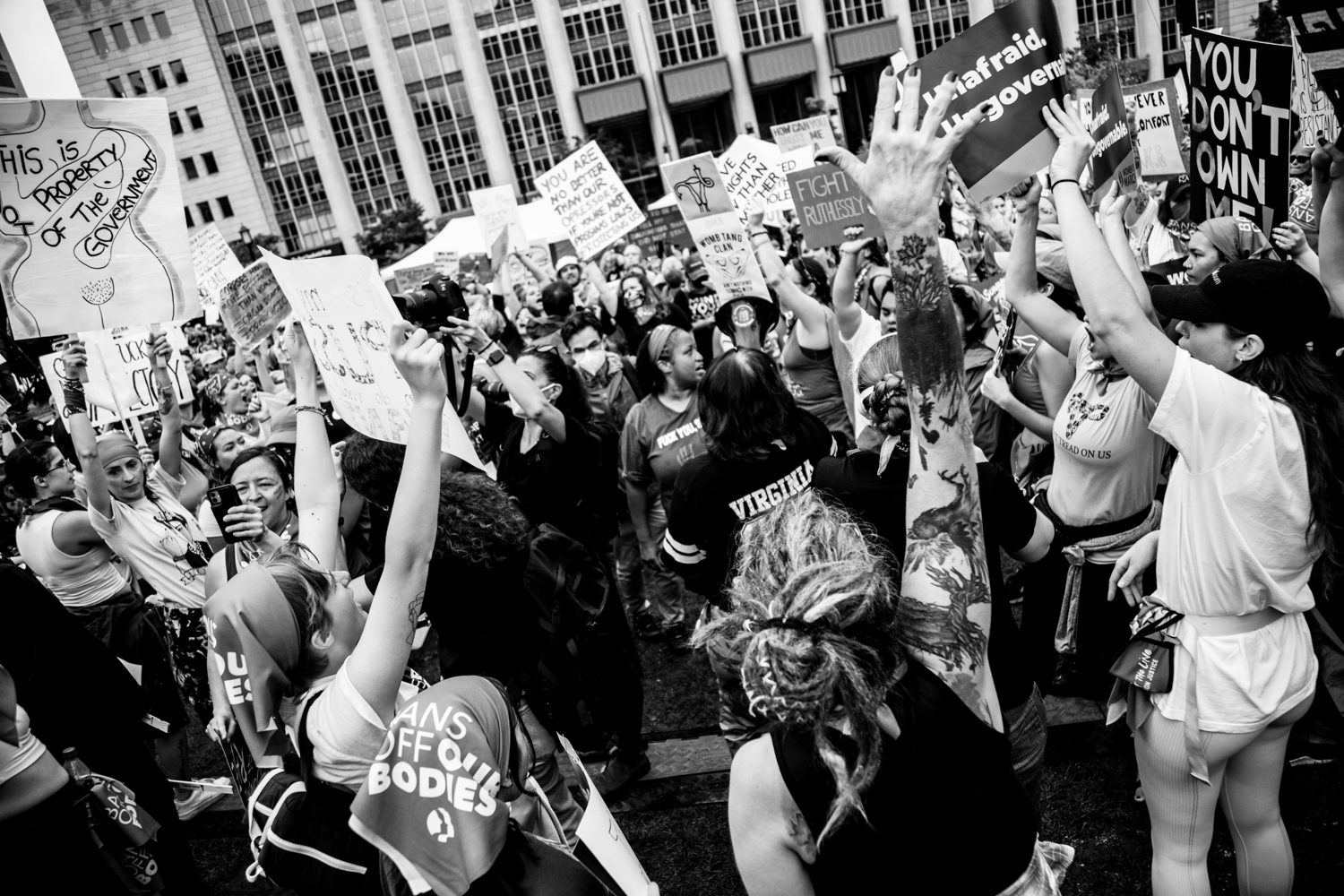Before the march began, women, female-identifying and male allies gathered to plan civil disobedience and collectively dance and rage as one. 